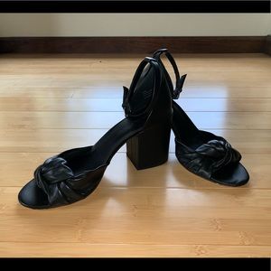 Rebecca Minkoff Open Toe Leather Block Heels